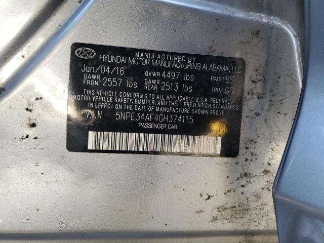 2016 HYUNDAI SONATA SPO - 5NPE34AF4GH374115