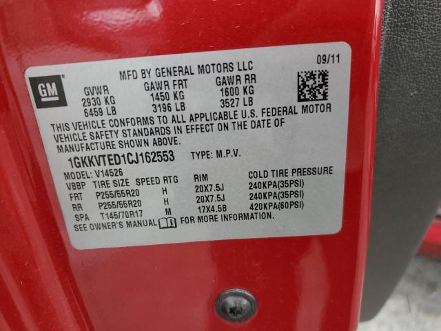 1GKKVTED1CJ162553 2012 GMC Acadia Denali