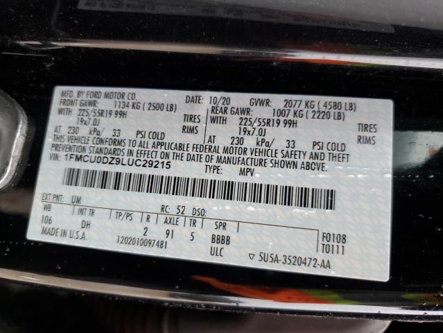 1FMCU0DZ9LUC29215 2020 FORD ESCAPE - Image 12