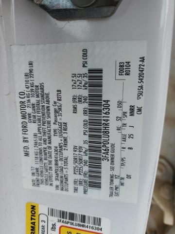 2017 FORD FUSION HYB 3FA6P0LU8HR416304