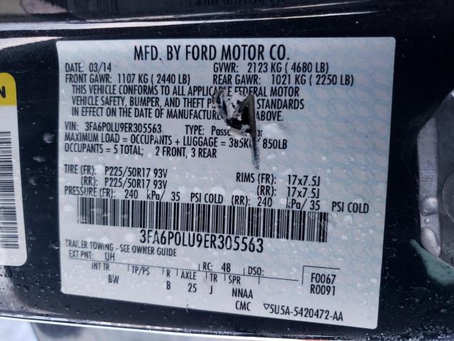 3FA6P0LU9ER305563 | 2014 FORD FUSION SE