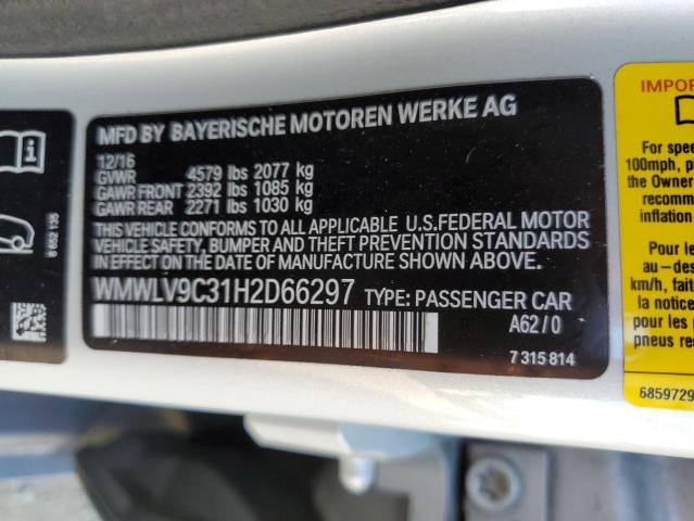 2017 MINI COOPER JCW WMWLV9C31H2D66297
