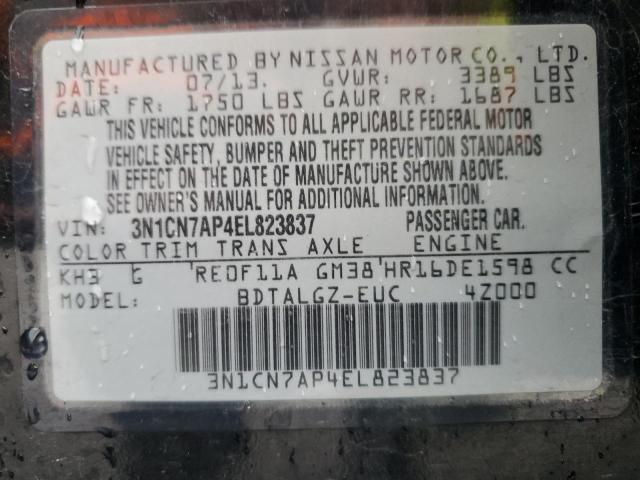 3N1CN7AP4EL823837 | 2014 NISSAN VERSA S