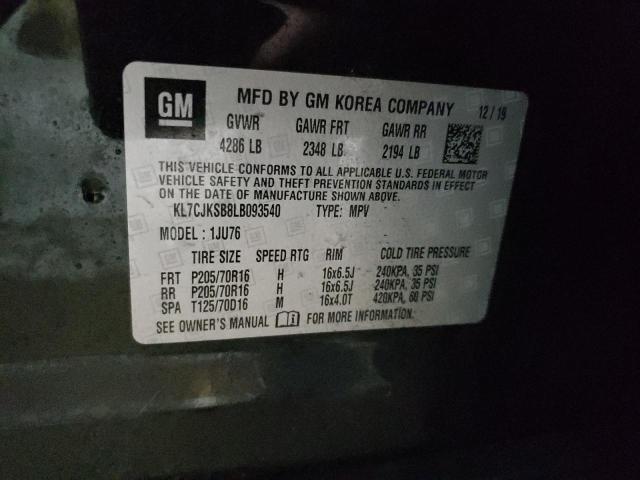 2020 CHEVROLET TRAX LS - KL7CJKSB8LB093540