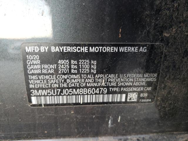 3MW5U7J05M8B60479 2021 BMW M340I