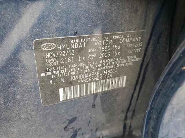 KMHDH4AE4EU048513 | 2014 HYUNDAI ELANTRA SE