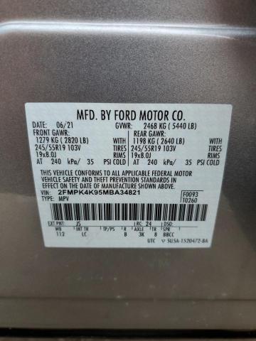 2FMPK4K95MBA34821 2021 FORD EDGE, photo no. 13