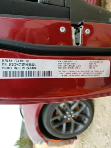 VIN 2C3CDXCT2MH639874 2021 Dodge Charger, R/T no.12