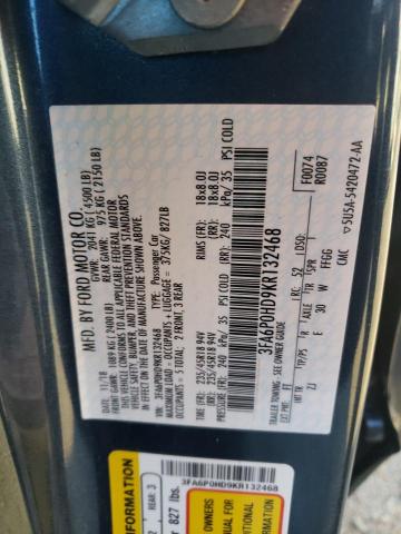 3FA6P0HD9KR132468 2019 FORD FUSION - Image 12