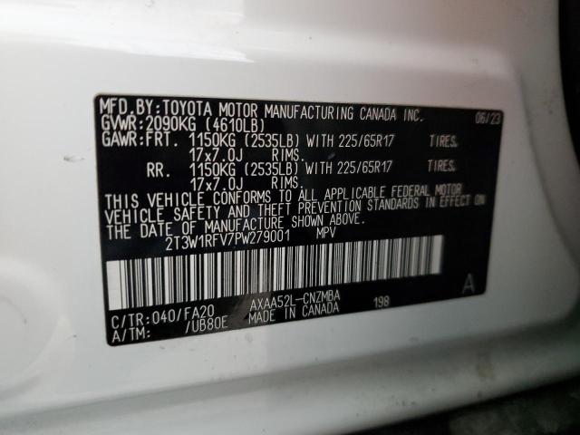 2T3W1RFV7PW279001 | 2023 TOYOTA RAV4 XLE