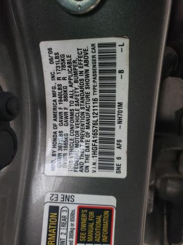 1HGFA16576L121116 2006 Honda Civic Lx