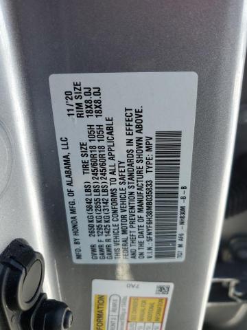 5FNYF6H38MB035833 | 2021 HONDA PILOT EX