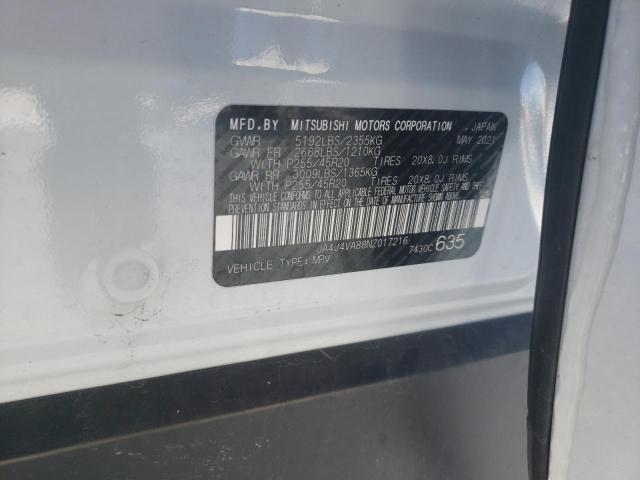 2022 MITSUBISHI OUTLANDER - JA4J4VA88NZ017216