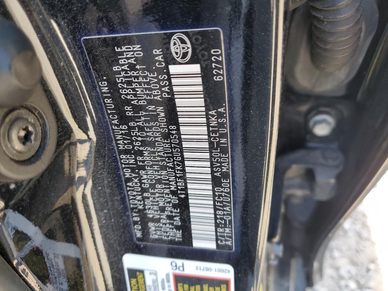 4T1BF1FK7GU570548 TOYOTA CAMRY 2016