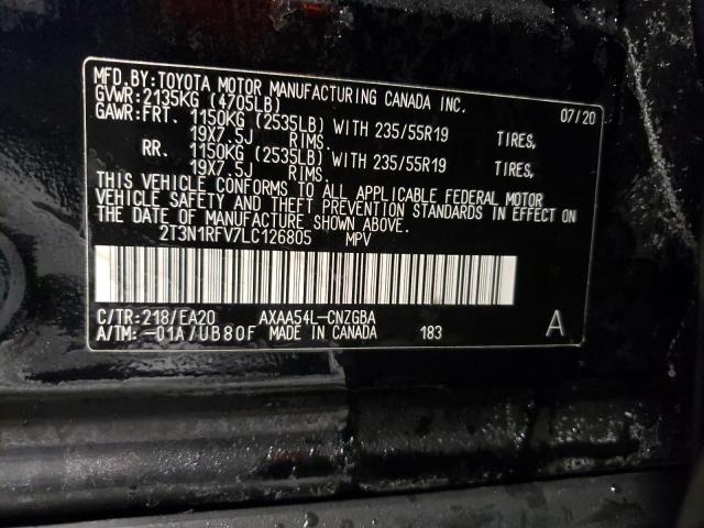 2T3N1RFV7LC126805 | 2020 TOYOTA RAV4 LIMIT