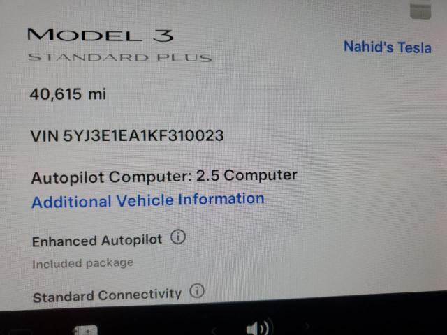 5YJ3E1EA1KF310023 | 2019 TESLA MODEL 3