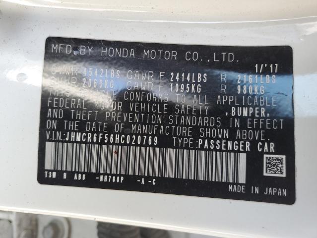 JHMCR6F56HC020769 | 2017 HONDA ACCORD HYB