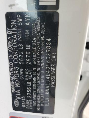 2015 KIA K900 - KNALU4D40F6026834