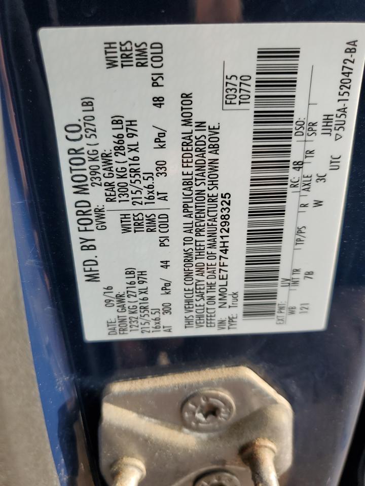 NM0LE7F74H1298325 2017 Ford Transit Connect Xlt