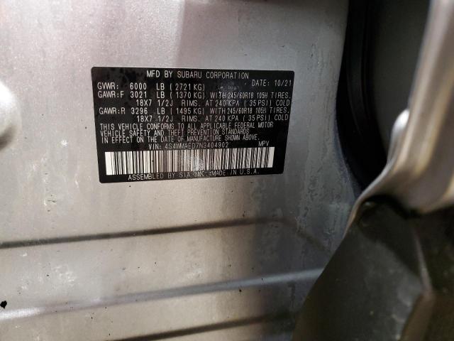 2022 SUBARU ASCENT PRE 4S4WMAED7N3404902