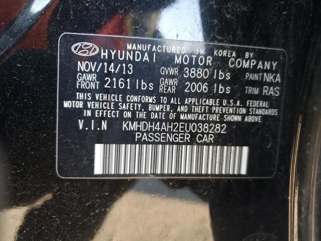 KMHDH4AH2EU038282 | 2014 HYUNDAI ELANTRA SE