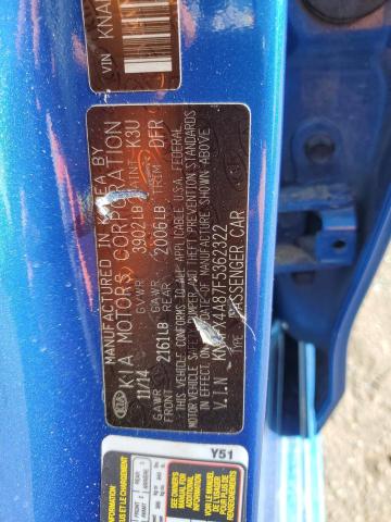 KNAFX4A87F5362322 | 2015 KIA FORTE EX