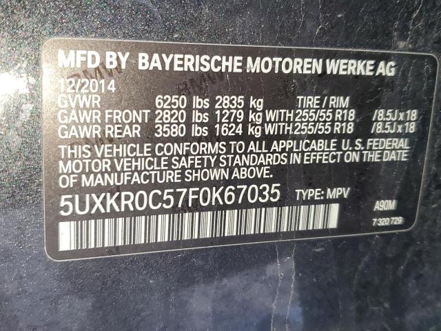 VIN 5UXKR0C57F0K67035 2015 BMW X5, Xdrive35I no.13