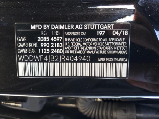 WDDWF4JB2JR404940 2018 MERCEDES-BENZ C-CLASS, photo no. 12