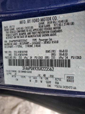 VIN 3FA6P0RU7JR132000 2018 Ford Fusion, Hybrid Tita... no.12