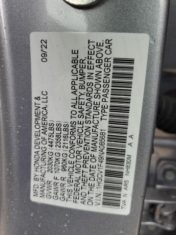 2022 HONDA ACCORD SPO - 1HGCV1F49NA085681