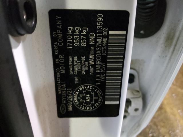 2021 HYUNDAI VENUE SEL KMHRC8A37MU113590