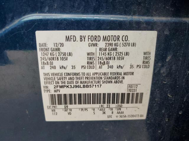 2FMPK3J96LBB57117 2020 FORD EDGE, photo no. 14