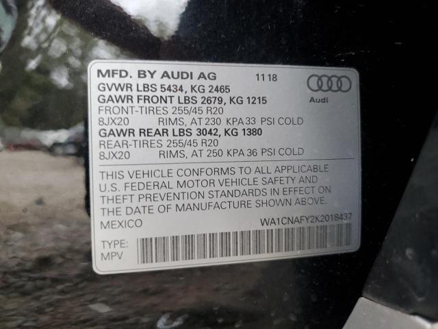 WA1CNAFY2K2018437 2019 AUDI Q5, photo no. 12