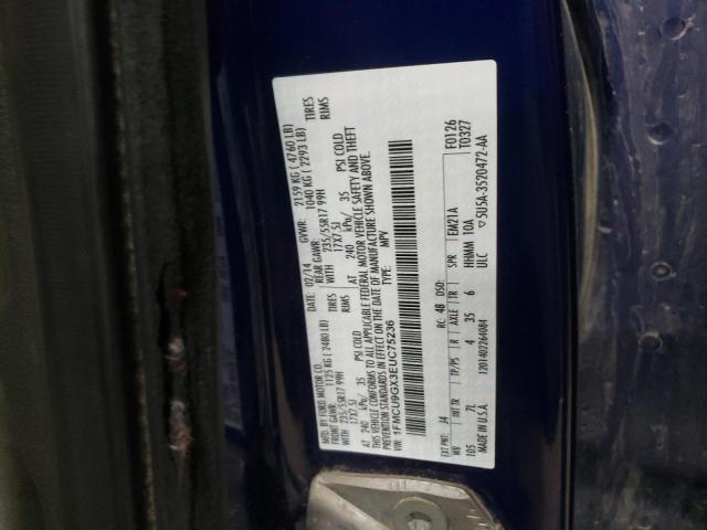 1FMCU9GX3EUC75236 | 2014 FORD ESCAPE SE