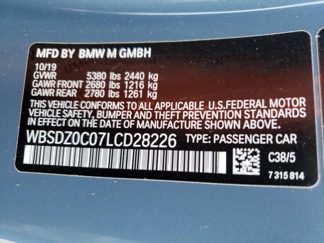 2020 BMW M8 WBSDZ0C07LCD28226