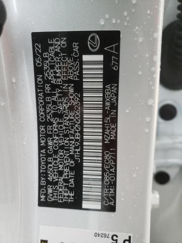 2022 LEXUS UX 250H BA JTHL9JBH2N2062392