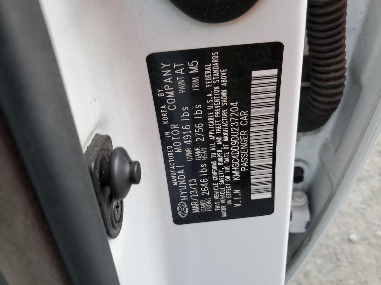 KMHGC4DD9DU237204 2013 Hyundai Genesis 3.8L