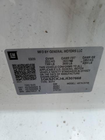 2020 GMC YUKON DENA 1GKS2CKJ4LR307668