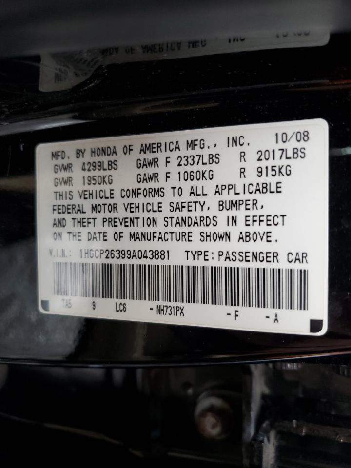 1HGCP26399A043881 2009 Honda Accord Lx