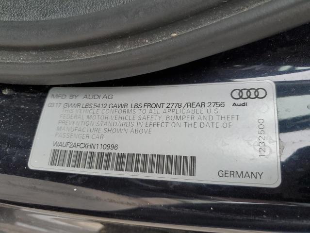2017 AUDI A6 PREMIUM WAUF2AFCXHN110996