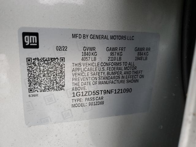 1G1ZD5ST9NF121090 | 2022 Chevrolet malibu lt