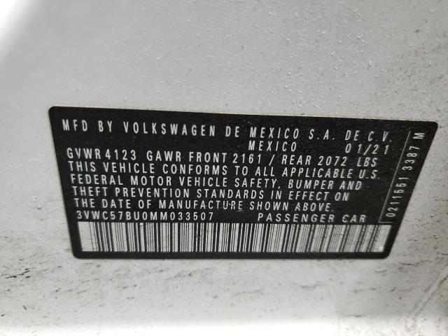 2021 Volkswagen Jetta S VIN: 3VWC57BU0MM033507 Lot: 39467524