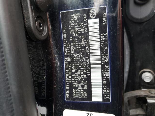 VIN 4T1G11AK3LU926662 2020 Toyota Camry, SE no.12