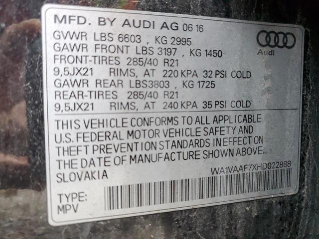 WA1VAAF7XHD022888 2017 AUDI Q7, photo no. 13