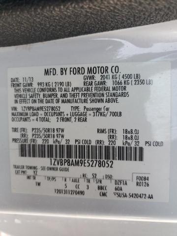 1ZVBP8AM9E5278052 | 2014 FORD MUSTANG