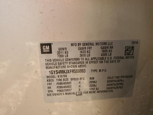 2015 CADILLAC ESCALADE L - 1GYS4MKJXFR569883