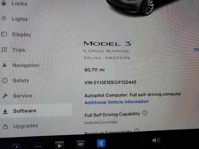 5YJ3E1EB3JF132445 | 2018 TESLA MODEL 3