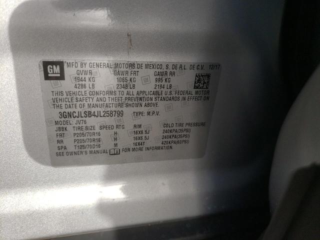 2018 CHEVROLET TRAX 1LT - 3GNCJLSB4JL258799