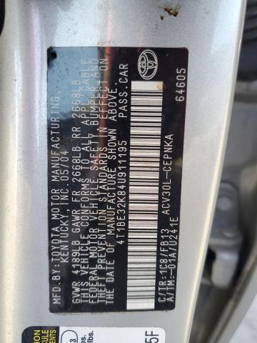 2004 Toyota Camry Le VIN: 4T1BE32K84U911195 Lot: 82917463