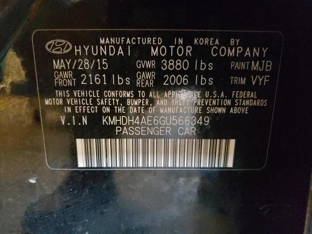 KMHDH4AE6GU566349 | 2016 HYUNDAI ELANTRA SE